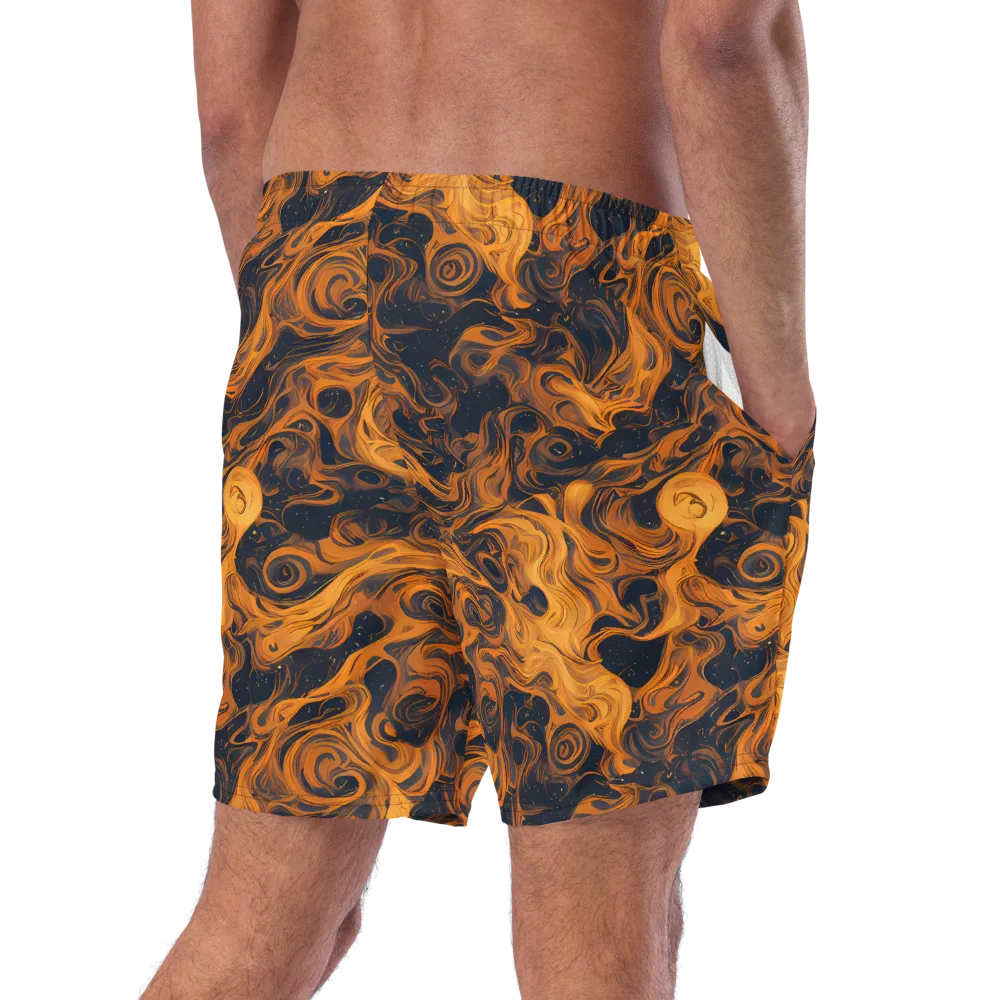 Burnished Orbit on Swim Trunks — Right Back