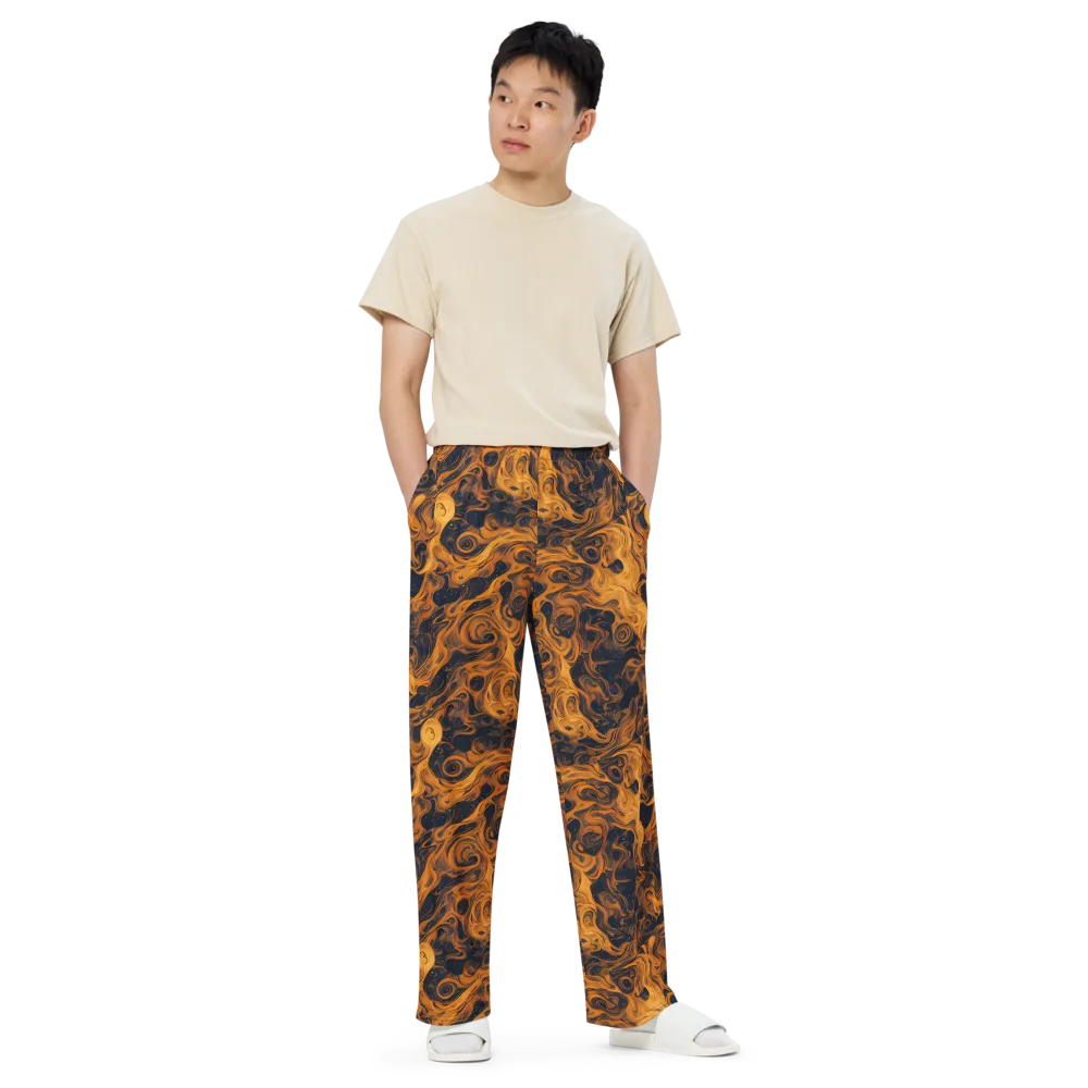 Burnished Orbit on Wide-Leg Pants — Front