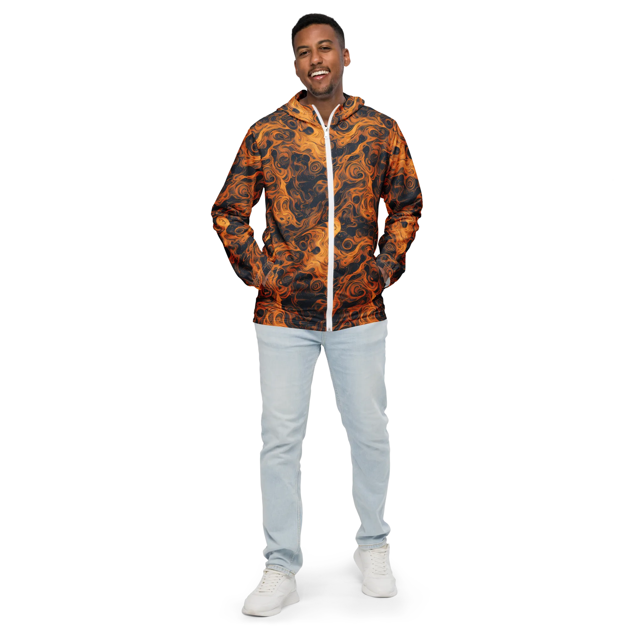 Burnished Orbit on Men's Windbreaker — Front