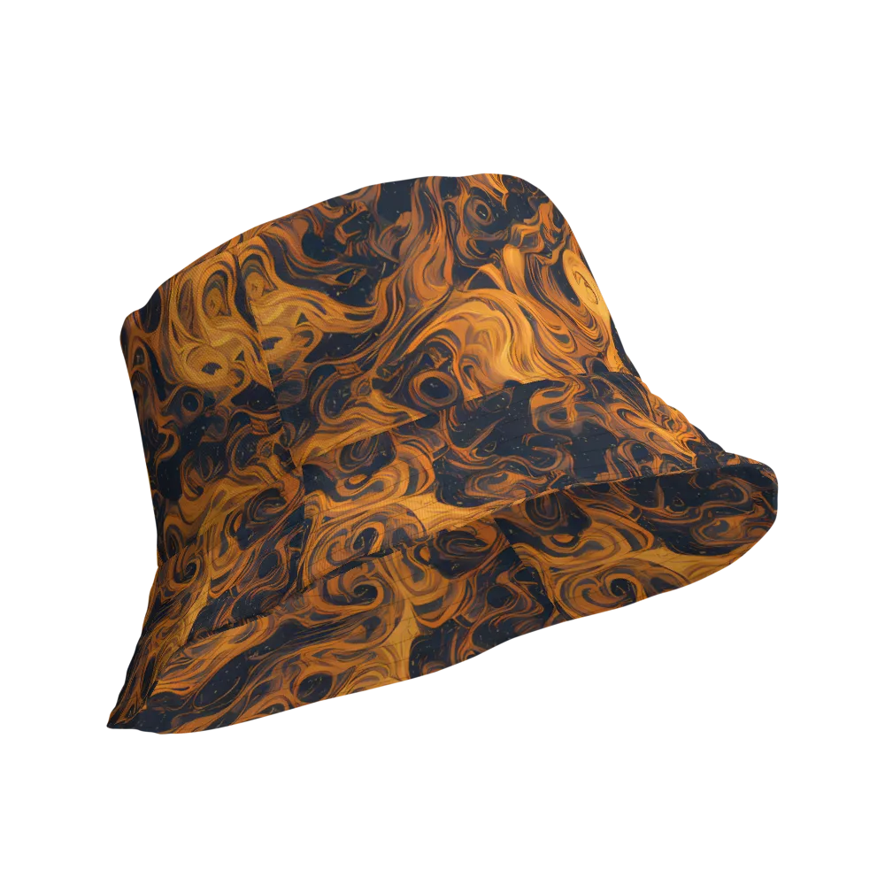 Burnished Orbit on Reversible Bucket Hat — Product details Outside