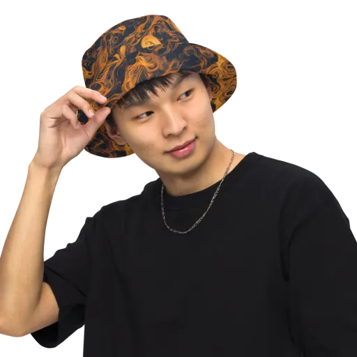 Burnished Orbit on a Reversible Bucket Hat