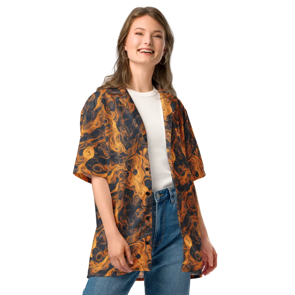Burnished Orbit on Button Shirt — Front
