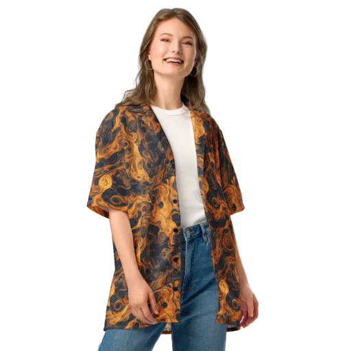 Burnished Orbit on a Button Shirt