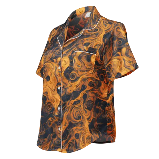 Burnished Orbit on a Women's Short Sleeve Pajama Top