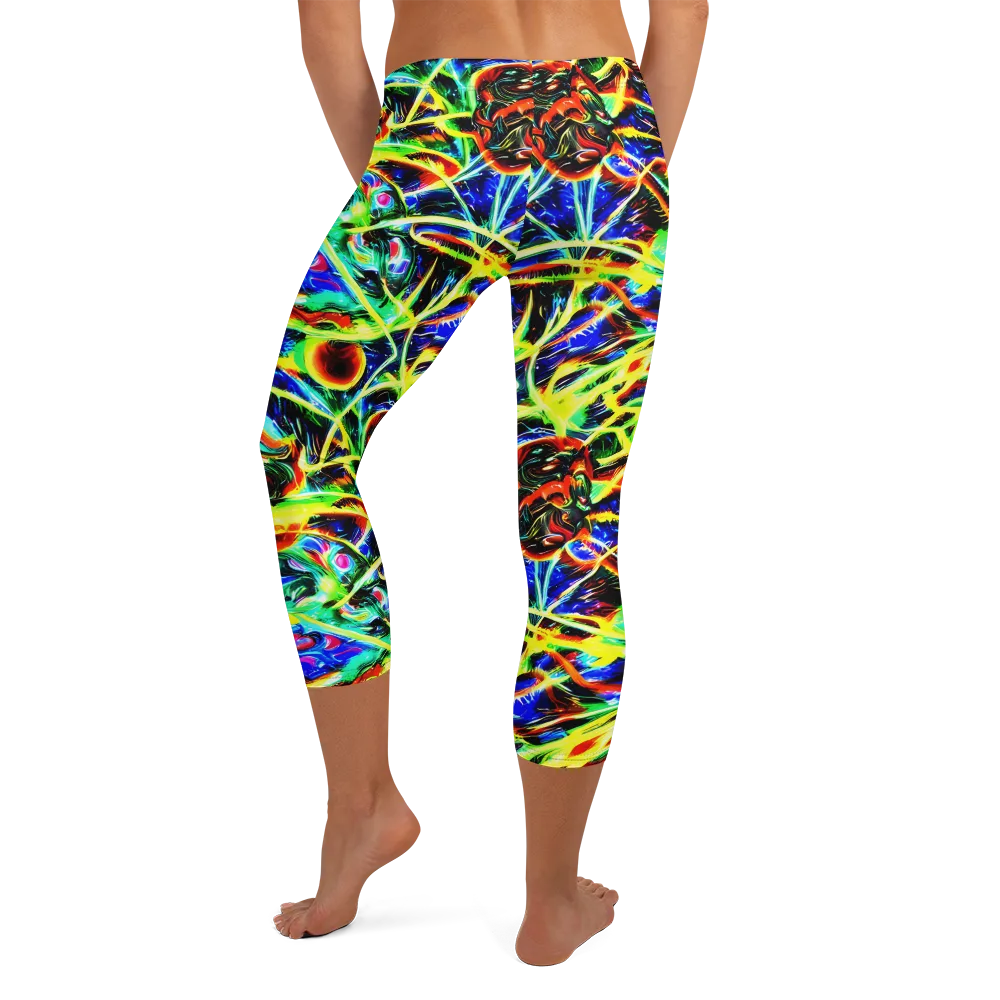 Luminous Overgrowth on Capri Leggings — Back