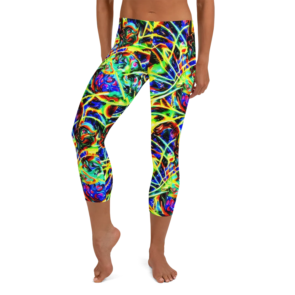 Luminous Overgrowth on Capri Leggings — Front