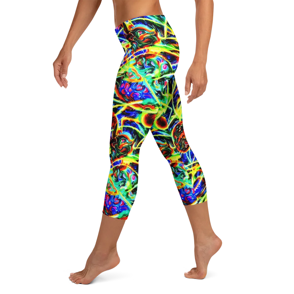 Luminous Overgrowth on Capri Leggings — Left