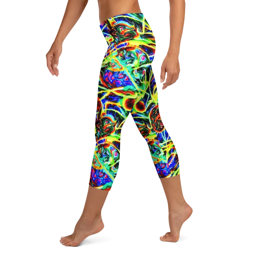 Luminous Overgrowth on Capri Leggings — Left
