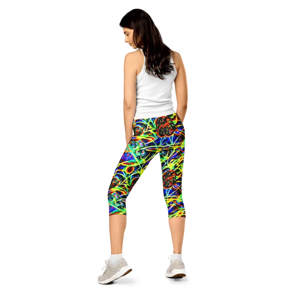 Luminous Overgrowth on Capri Leggings — Back