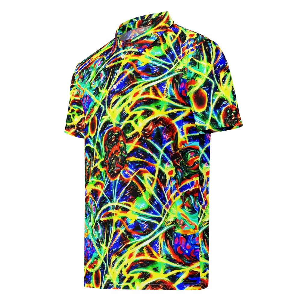 Luminous Overgrowth on Men's Slim Fit Polo Shirt — Left Front