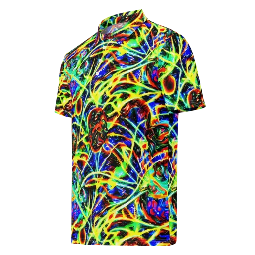 Luminous Overgrowth on a Men's Slim Fit Polo Shirt