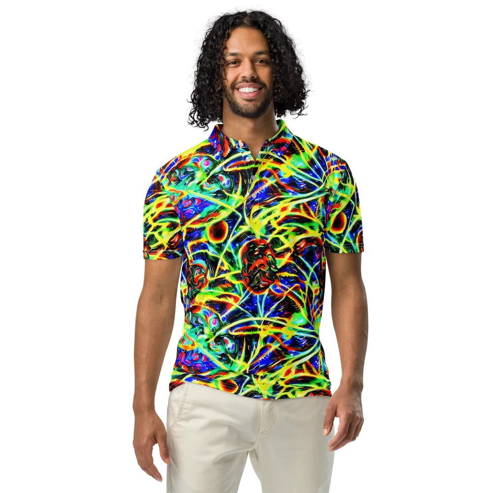 Luminous Overgrowth on Men's Slim Fit Polo Shirt — Front