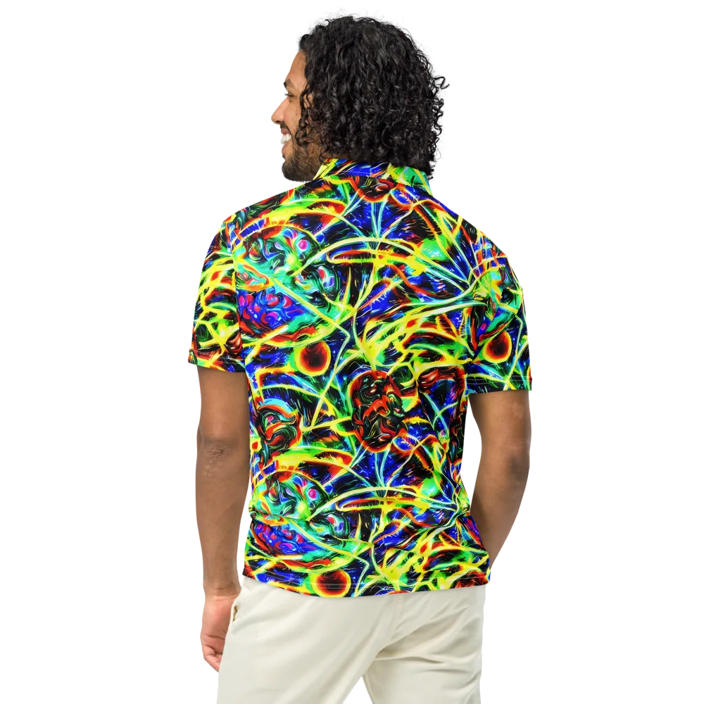 Luminous Overgrowth on Men's Slim Fit Polo Shirt — Back