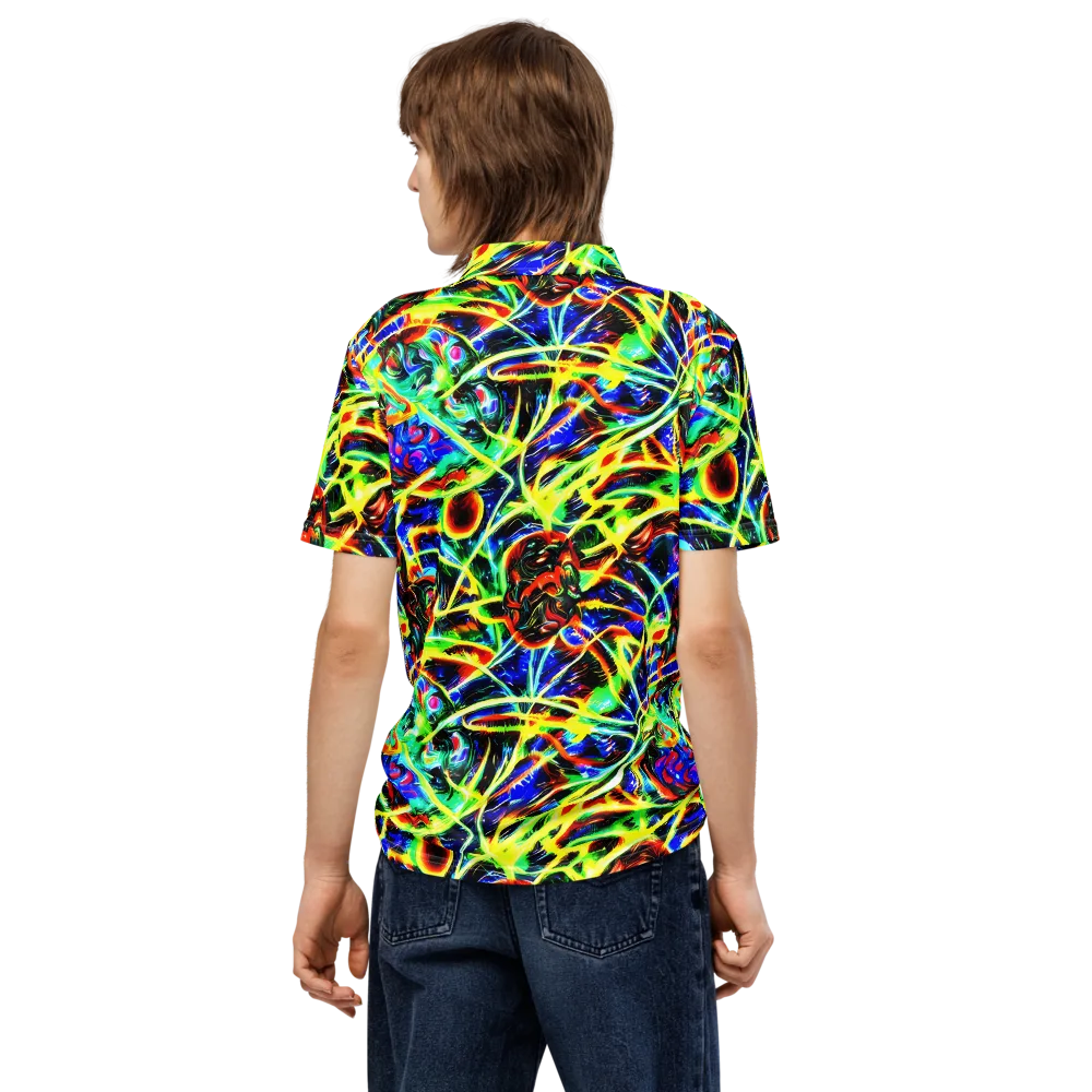 Luminous Overgrowth on Men's Slim Fit Polo Shirt — Back