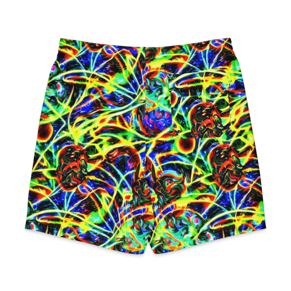 Luminous Overgrowth on Men's Board Shorts — Back