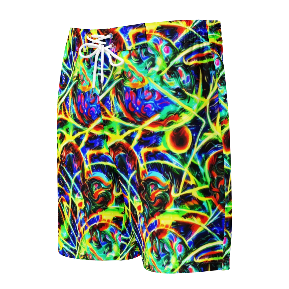 Luminous Overgrowth on Men's Board Shorts — Front