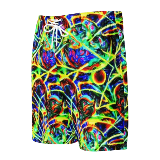 Luminous Overgrowth on a Men's Board Shorts