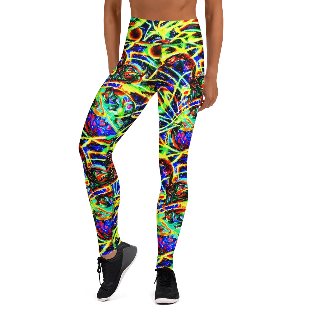 Luminous Overgrowth on Yoga Leggings — Front
