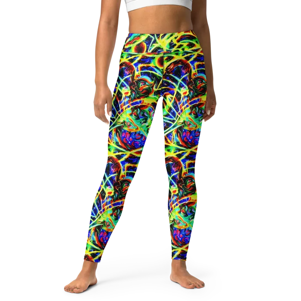 Luminous Overgrowth on Yoga Leggings — Front