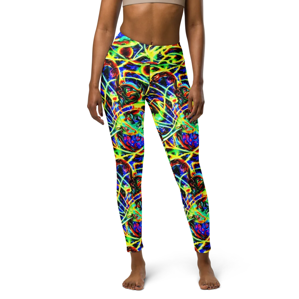 Luminous Overgrowth on Yoga Leggings — Front
