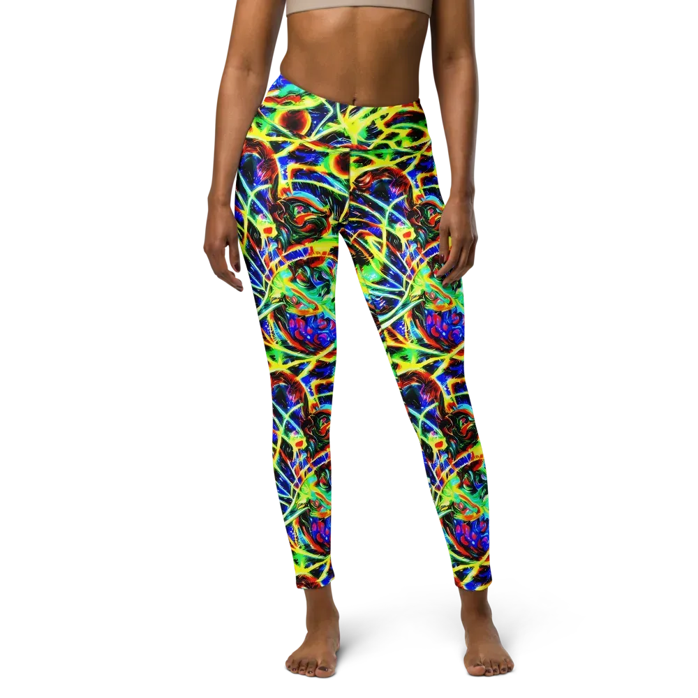Luminous Overgrowth on Yoga Leggings — Front