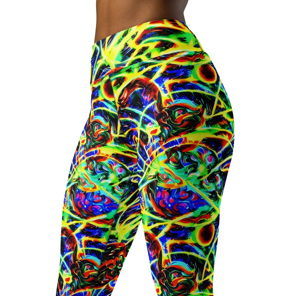 Luminous Overgrowth on Yoga Leggings — Left Front