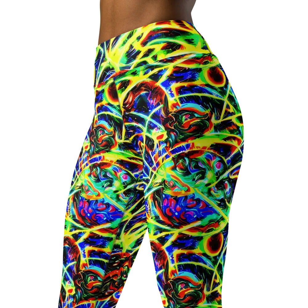 Luminous Overgrowth on Yoga Leggings — Left Front