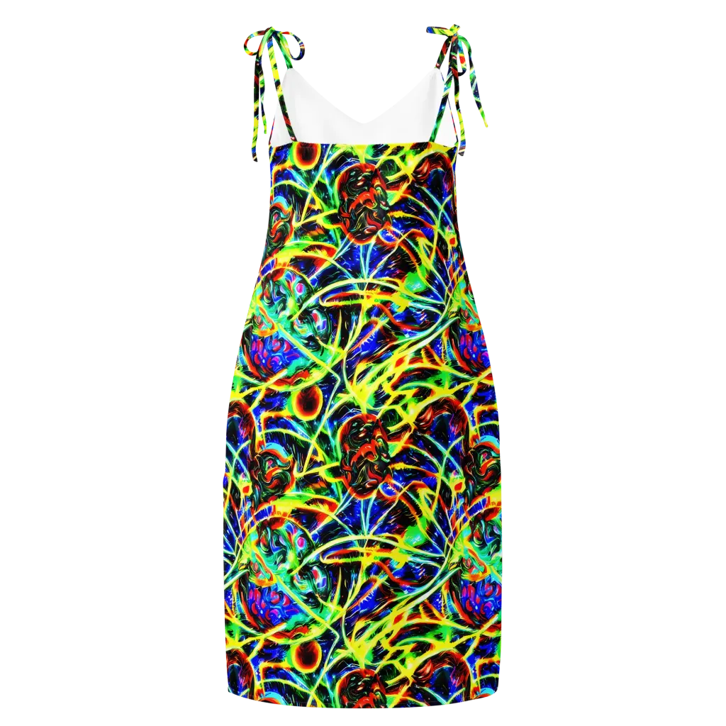 Luminous Overgrowth on Slip Dress — Back