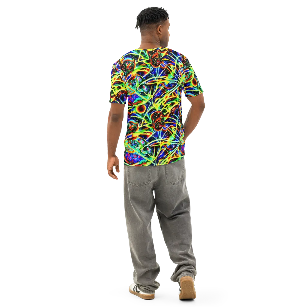 Luminous Overgrowth on Men's Cotton Crew Neck T-Shirt — Back
