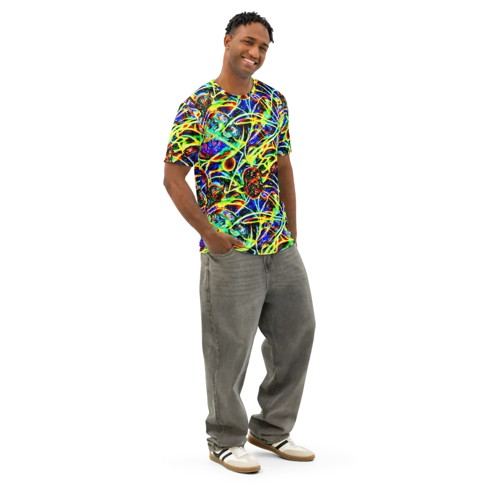 Luminous Overgrowth on Men's Cotton Crew Neck T-Shirt — Right Front