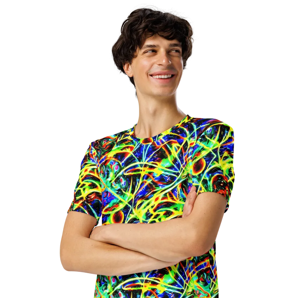 Luminous Overgrowth on Men's Crew Neck T-Shirt — Left Front