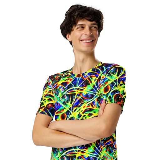 Luminous Overgrowth on a Men's Crew Neck T-Shirt