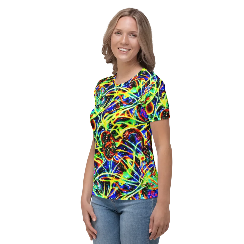 Luminous Overgrowth on Women's Crew Neck T-Shirt — Left