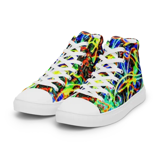 Luminous Overgrowth on a Women's High Top Canvas Shoes