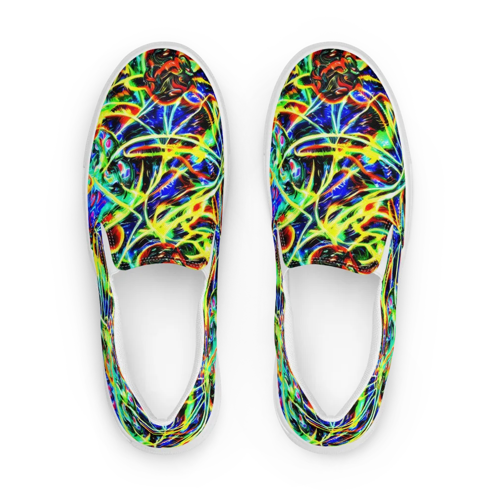 Luminous Overgrowth on Men's Slip-On Canvas Shoes — Front
