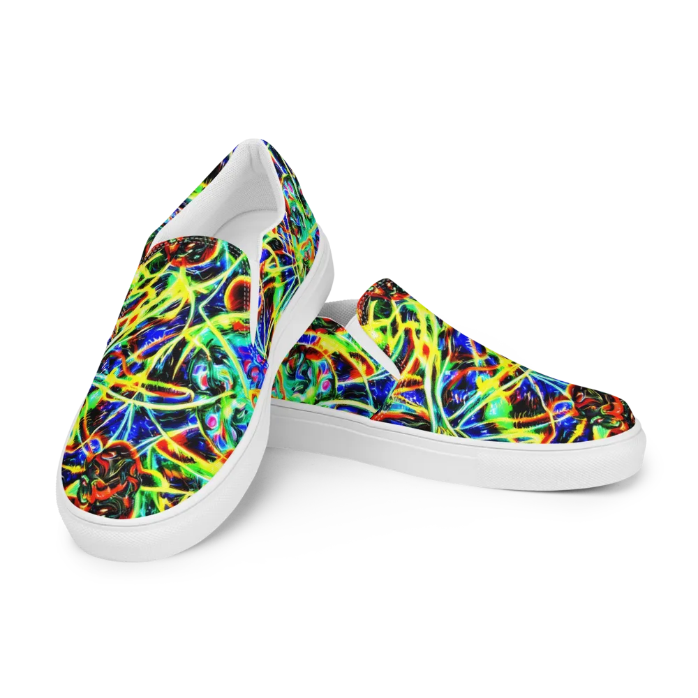 Luminous Overgrowth on Men's Slip-On Canvas Shoes — Left Front
