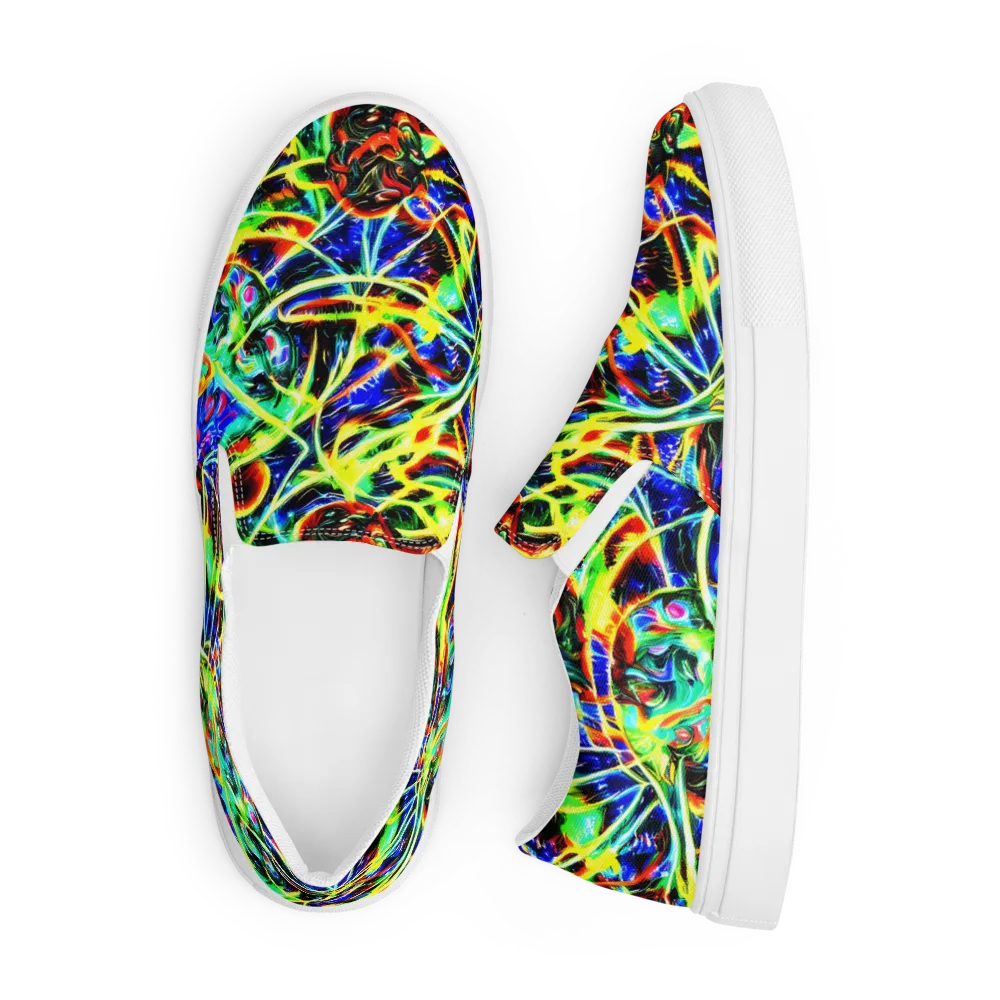 Luminous Overgrowth on Men's Slip-On Canvas Shoes — Front