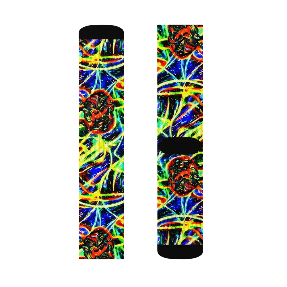 Luminous Overgrowth on Socks — Left Sock