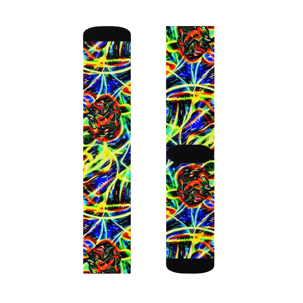 Luminous Overgrowth on Socks — Right Sock