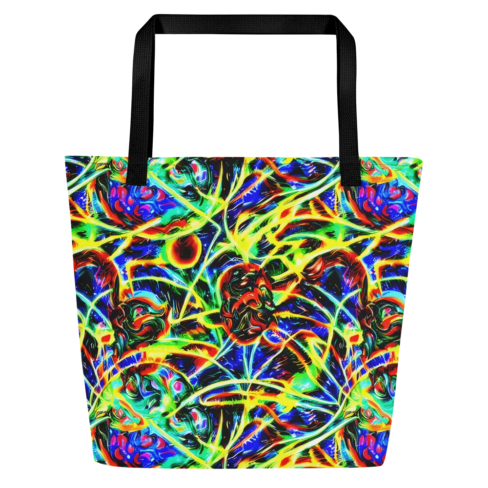 Luminous Overgrowth on Large Tote Bag W/ Pocket — Front