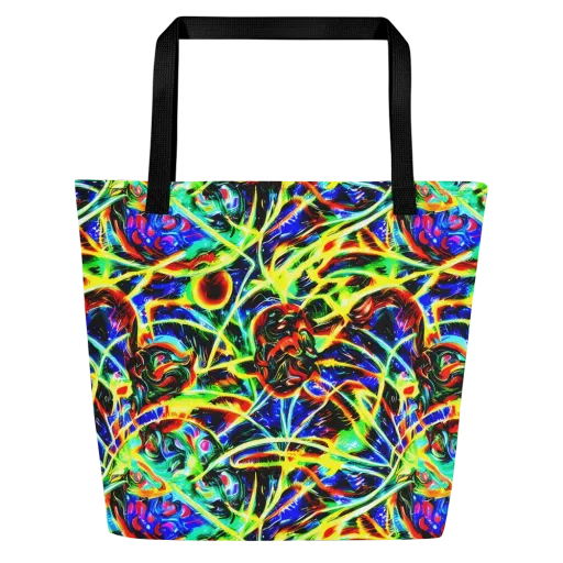 Luminous Overgrowth on a Large Tote Bag W/ Pocket