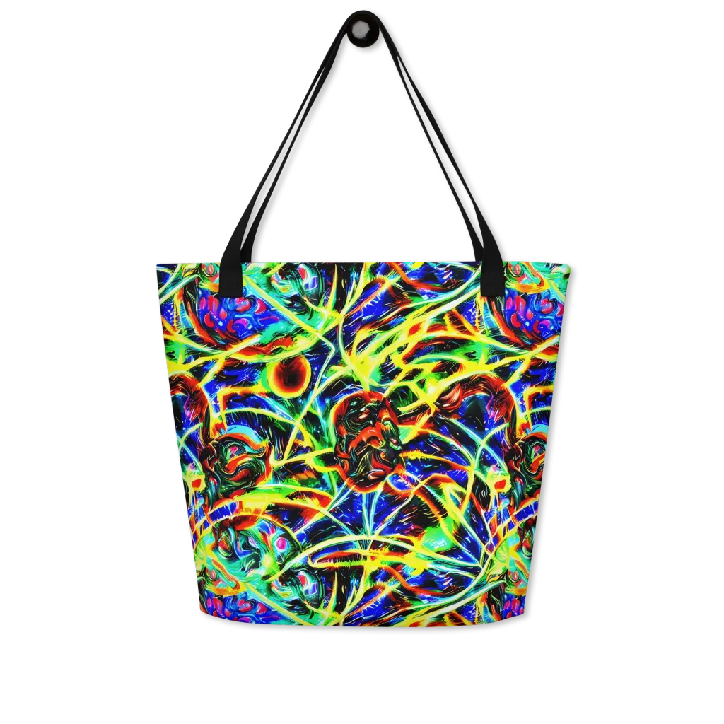 Luminous Overgrowth on Large Tote Bag W/ Pocket — Front