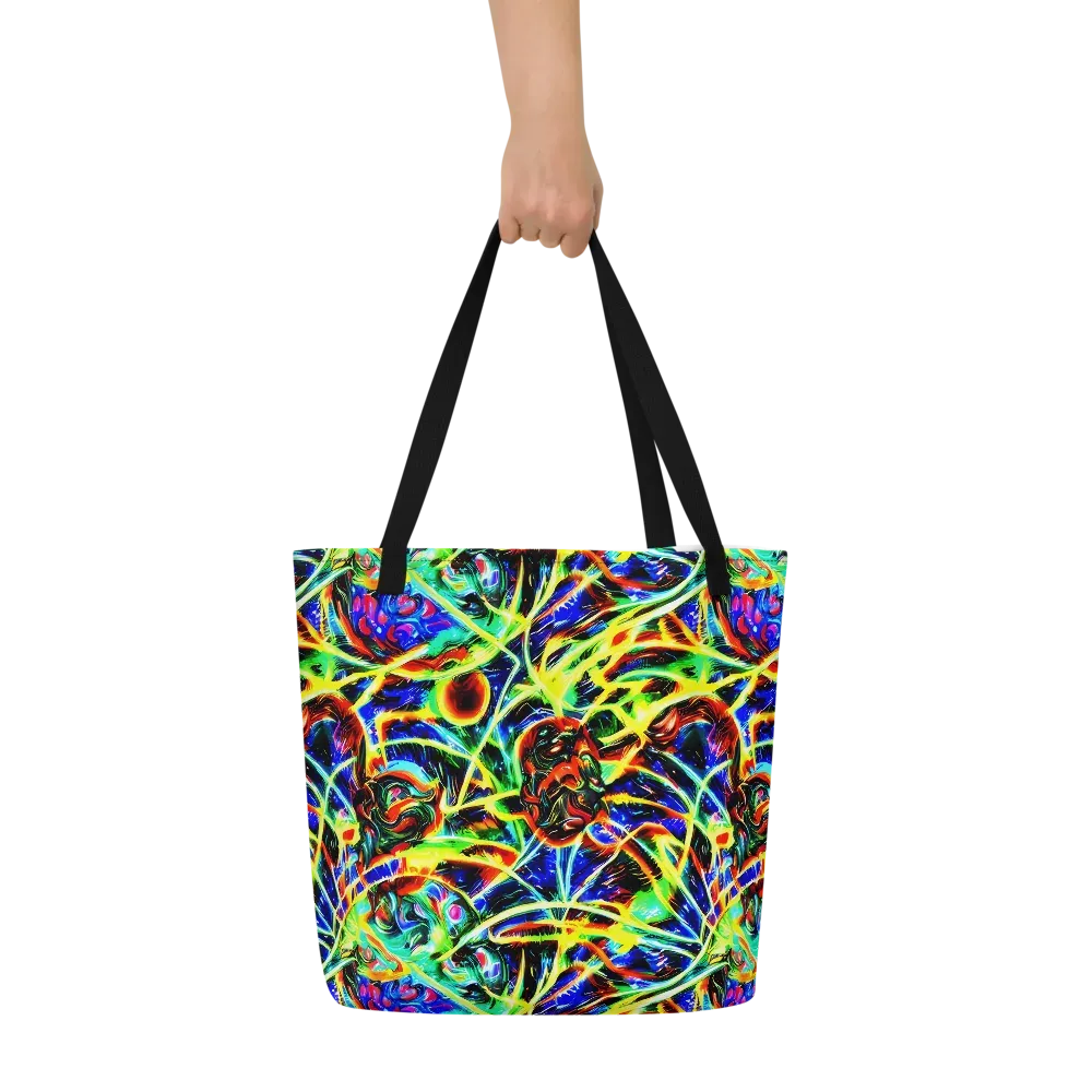 Luminous Overgrowth on Large Tote Bag W/ Pocket — Front