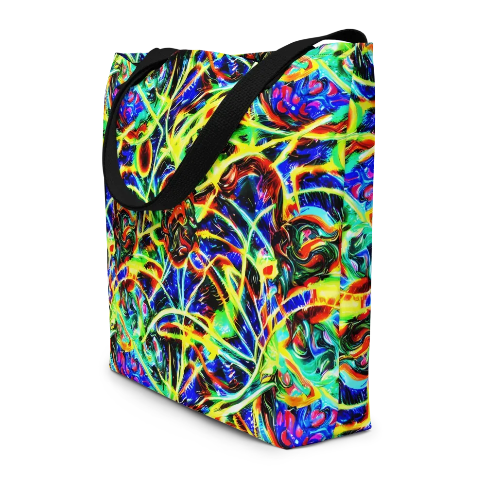 Luminous Overgrowth on Large Tote Bag W/ Pocket — Front