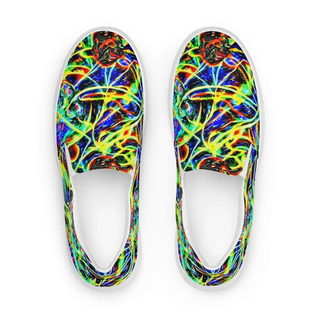 Luminous Overgrowth on Women's Slip-On Canvas Shoes — Front