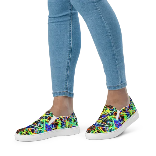 Luminous Overgrowth on a Women's Slip-On Canvas Shoes