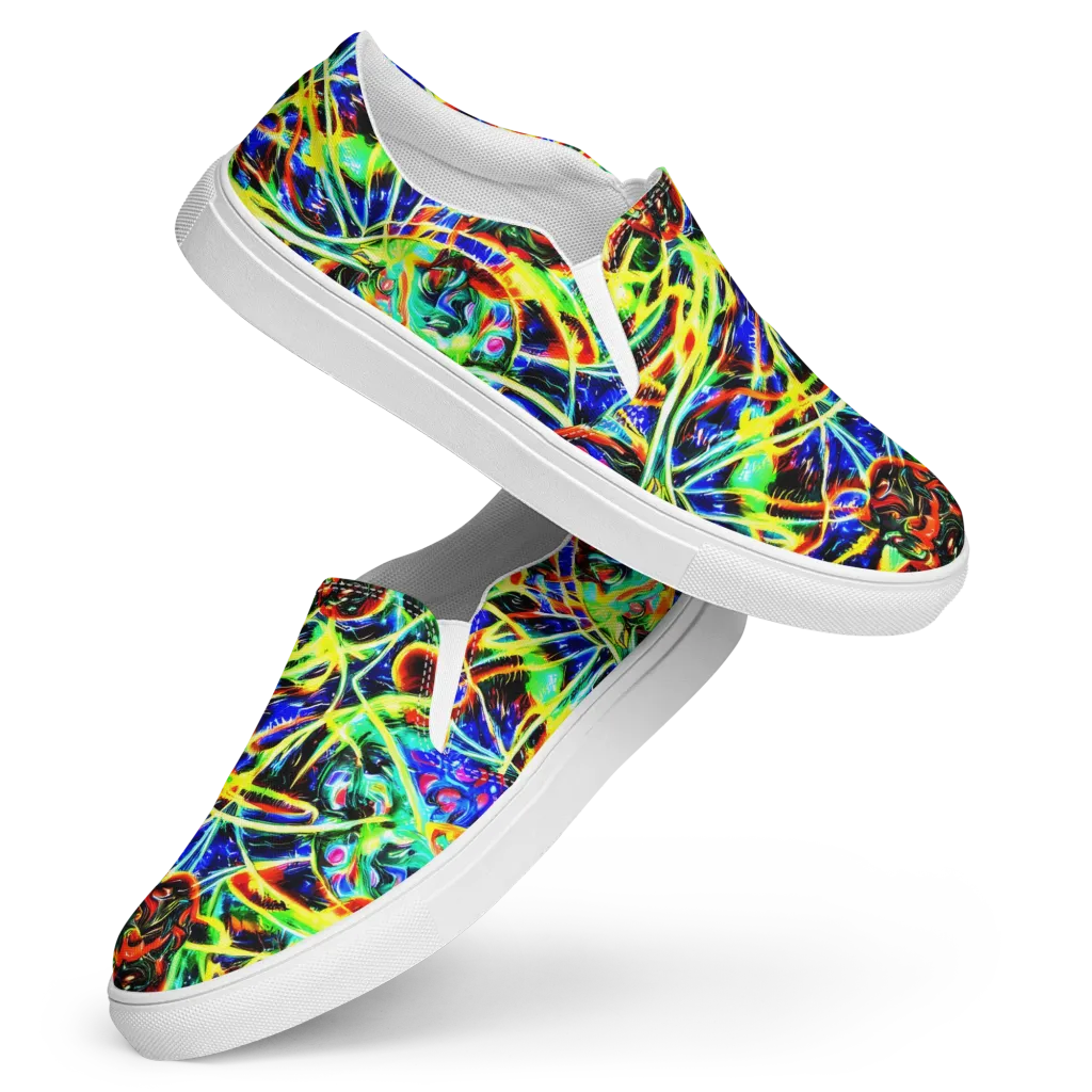 Luminous Overgrowth on Women's Slip-On Canvas Shoes — Front