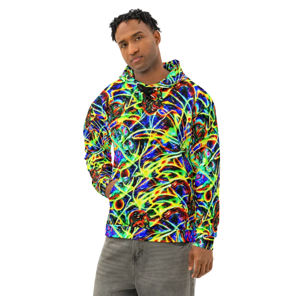 Luminous Overgrowth on Cotton Hoodie — Left Front