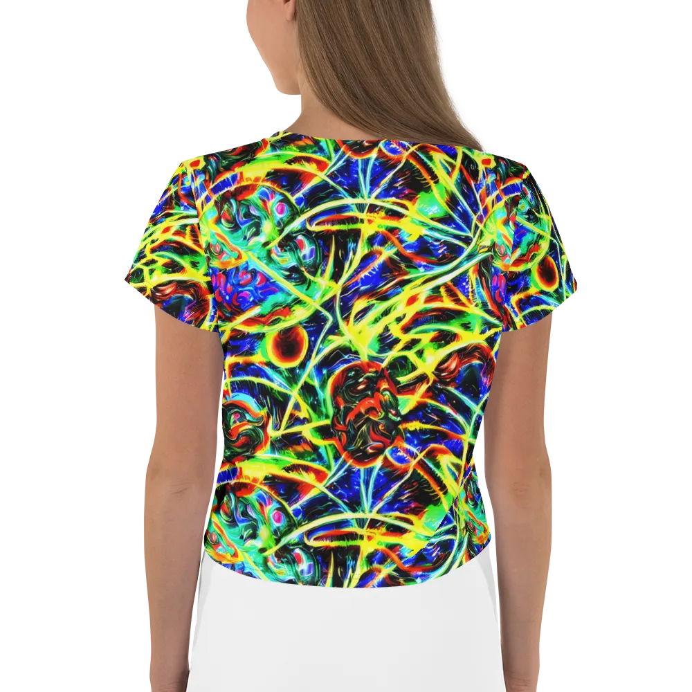 Luminous Overgrowth on Crop Tee — Back