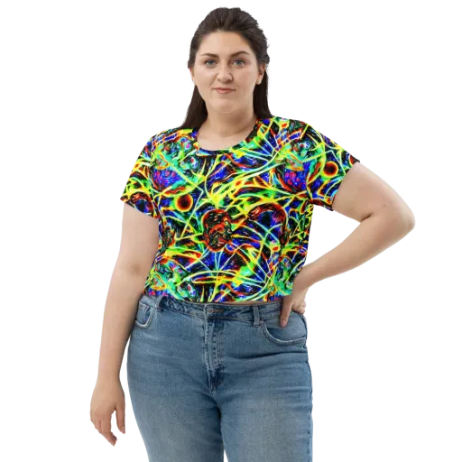 Luminous Overgrowth on a Crop Tee